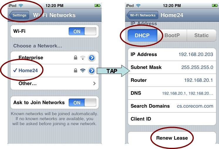 how to know my iphones ip address
